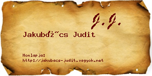 Jakubács Judit névjegykártya